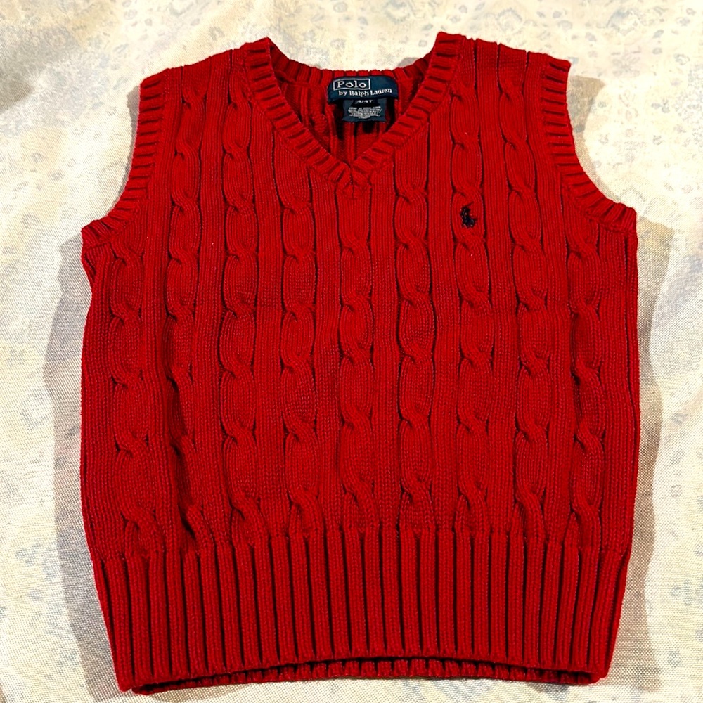Polo Ralph Lauren Red Sweater Vest- 4T
